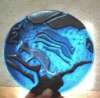 Here, the piece is viewed in transmitted light, the light source is coming through from behind.